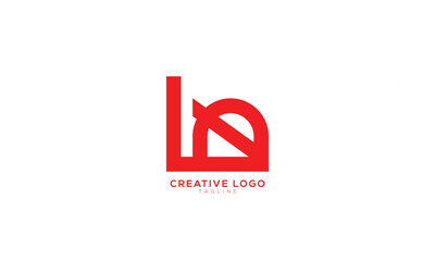 LA AL Abstract initial monogram letter alphabet logo design