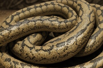 Obraz premium Detailed texture of a snakes skin with scales