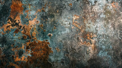Grunge metal background with oxidized texture and scratches
