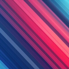 Obraz premium Layered diagonal stripes with blue to red gradient transition flat design