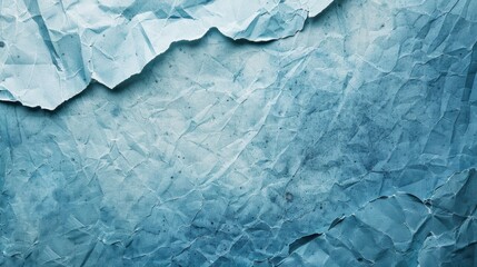 Fototapeta premium Blue crumpled paper texture background