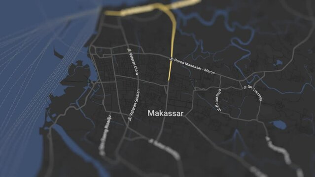 Makassar Map Indonesia, Slider Shot