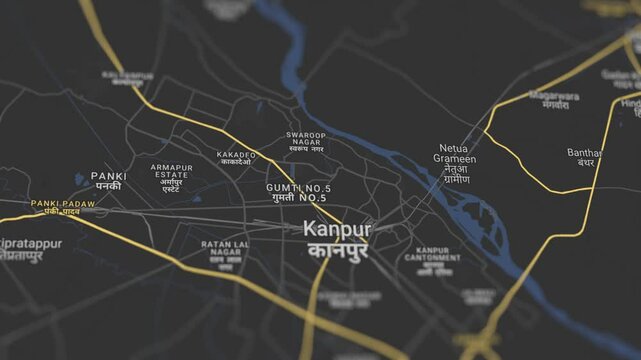 Kanpur Map India, Slider Shot