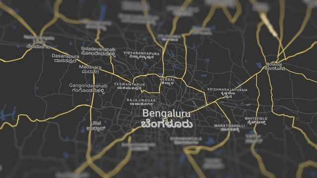 Bengaluru Map India, Slider Shot