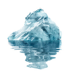 Obraz premium Stunning image of a glistening iceberg floating in serene waters, showcasing the beauty and tranquility of nature's icy wonders.