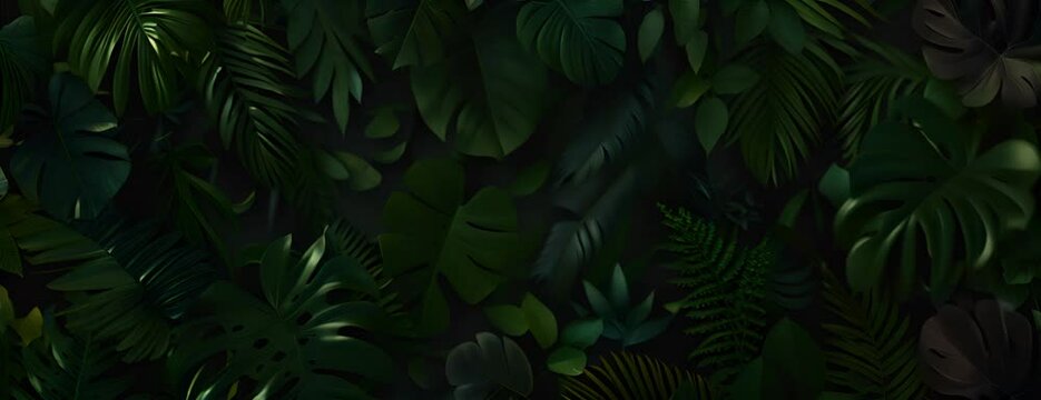 Natural of Tropical green leaves of leaf