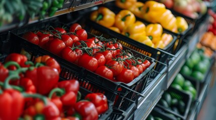 Grocery Store Vegetable Display