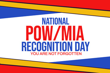 National POWMIA Recognition Day wallpaper Commemorating the Service and Remembering Those Who Are Prisoners of War Missing in Action. poster banner