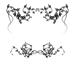 frame elements for decoration of printing and for