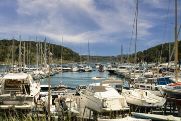 Boats Docked at Puerto de Addaya Marina, Menorca