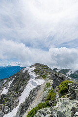 富士ノ折立頂上から望む大汝山　富山県立山町