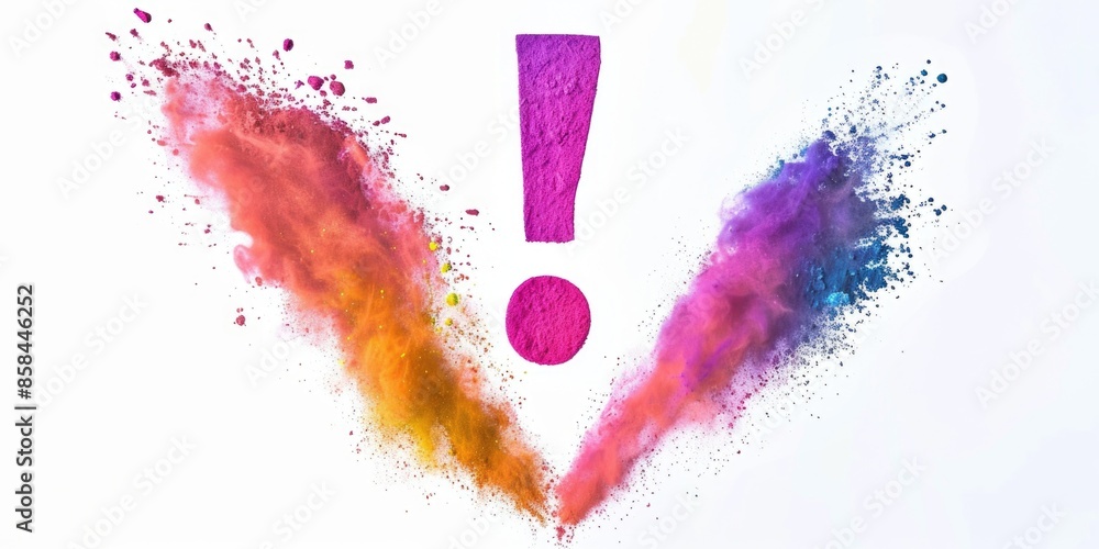 Aufkleber A vibrant and dynamic image of a colorful powder explosion with a burst of energy
