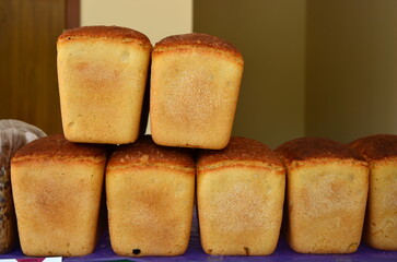 bread on the counter in a store
