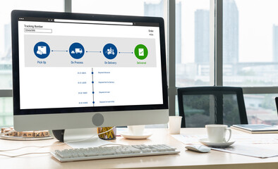 Delivery tracking system for e-commerce and modish online business to timely goods transportation...