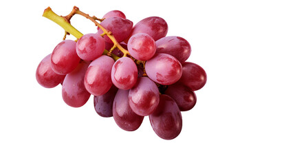 Fototapeta premium Colorful Realistic Grape Clusters on Transparent Background - Fresh Fruit Photography for Organic Agriculture and Healthy Diet Concepts