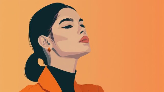 Contemporary illustration of a woman in a classic style, showcasing the longevity of minimalist fashion