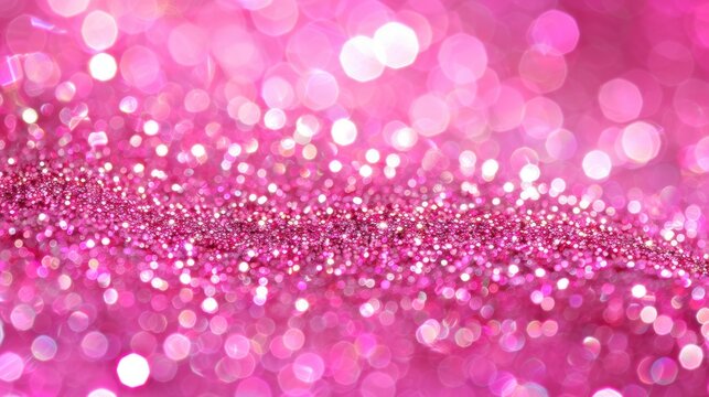Close up view of sparkling pink glitter