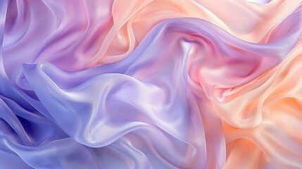 Fototapeta premium Holographic violet light background material with soft folds waves surface generative ai image