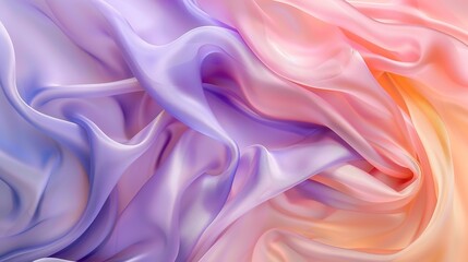 Obraz premium Holographic violet light background material with soft folds waves surface generative ai image