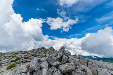 別山北峰頂上　富山県立山町