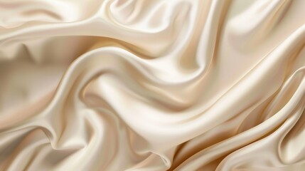 Obraz premium Soft pastel beige cream satin silk swirls