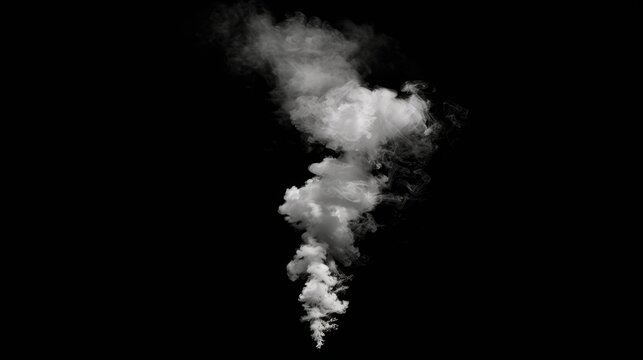 Seamless loop of steam rising against black background
