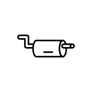 recommend clip art: Vehicle Exhaust Pipe Icon Ideal for Automotive and Engineering Designs