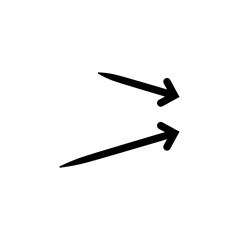 Hand drawn curved arrow 
