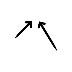 Hand drawn curved arrow 