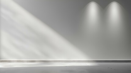 Obraz premium A light gray background illuminated with soft, diffused lighting, creating a gentle and even illumination across the surface.
