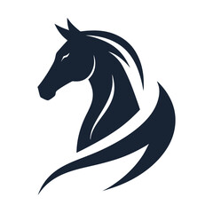 A Horse logo vector art illustration