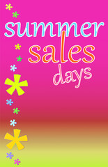 Summer sale marketing, eye catching banner, copy space.