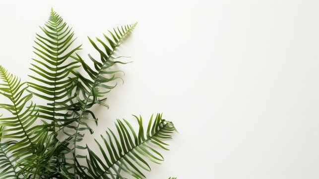 Paco Fern against blank white backdrop with space for text