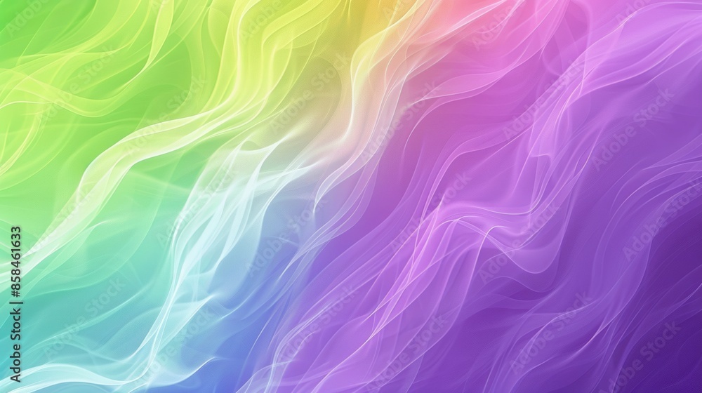 Poster abstract rainbow gradient background with wavy lines