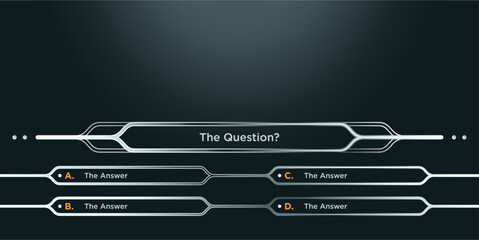 Intellectual game question background. Quiz template background template. This design suitable for education, answer or question. © Ramosh Artworks