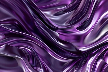 Abstract Background, a 3D abstract background featuring flowing abstract artwork in deep amethyst purple tones with soft silver touches