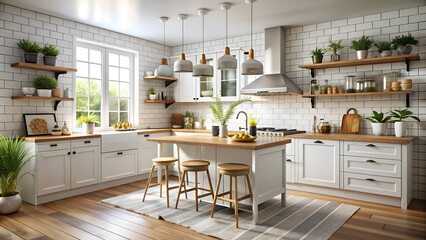 Classic kitchen in white