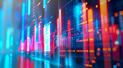 Data analysis. Data bars. Calculations, statistics. Future-proof programming