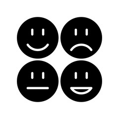 emoticon feedback icon vector design