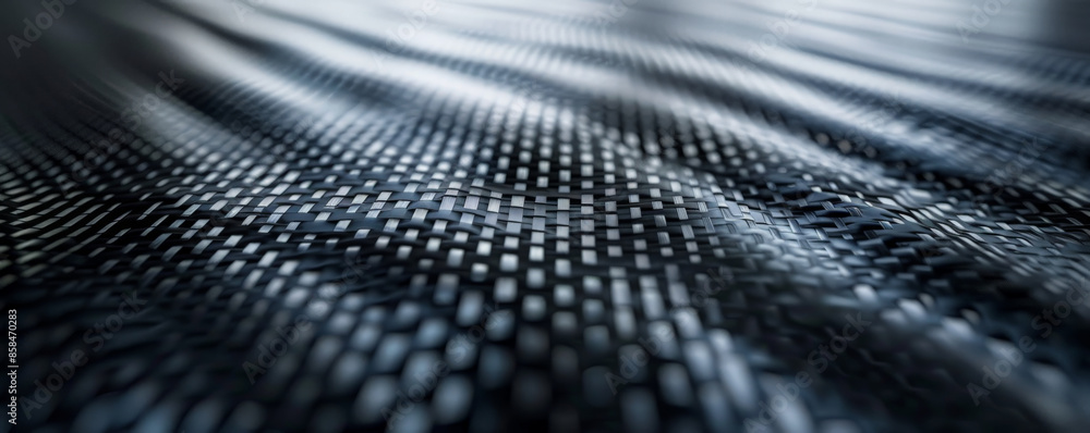 Poster a sleek carbon fiber background with a textured weave pattern. the reflective, high-tech surface add