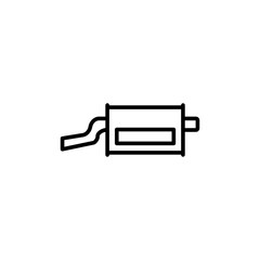 Car Exhaust Pipe Icon Perfect for Automotive and Engineering Designs