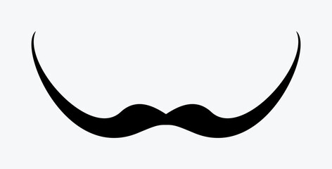 Moustache icon set. Collection of lush stylish hipster mustaches.