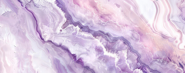 Marble abstract background with soft, pastel tones of lavender, pink, and white. The design is delicate and calming, with subtle, flowing veins