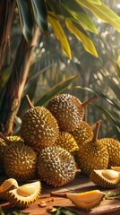 Sustainable Durian Supply Chain: Renewable Energy and Efficient Logistics Integration in Ultra-Realistic Illustration