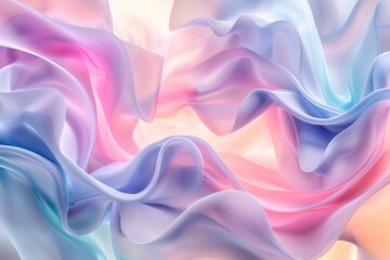 Obraz premium Abstract Background, a 3D abstract background with flowing, organic shapes in soft pastel colors