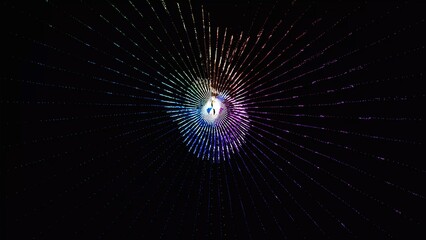 Pink, blue, purple energy spiral animation background. A rotating, moving unknown spiral-shaped object.  © Olena