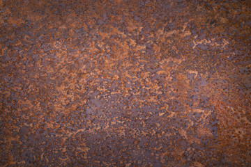 Rusty cast brown iron industrial background - copy space