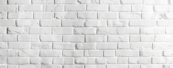 Minimalist white brick wall background with a clean, textured surface and subtle shadows. The modern, urban look adds an elegant, contemporary touch to any design element, perfect for sleek themes