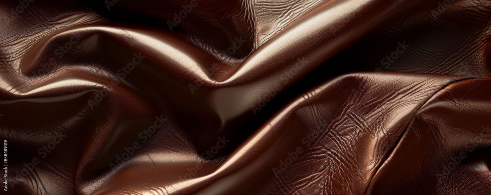 Poster rich leather background in deep brown, with a smooth, polished texture and subtle grain patterns. th