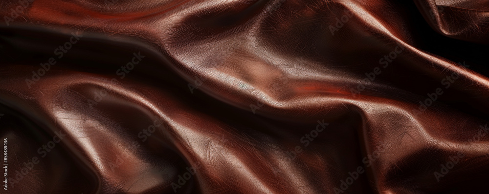 Poster rich leather background in deep brown, with a smooth, polished texture and subtle grain patterns. th